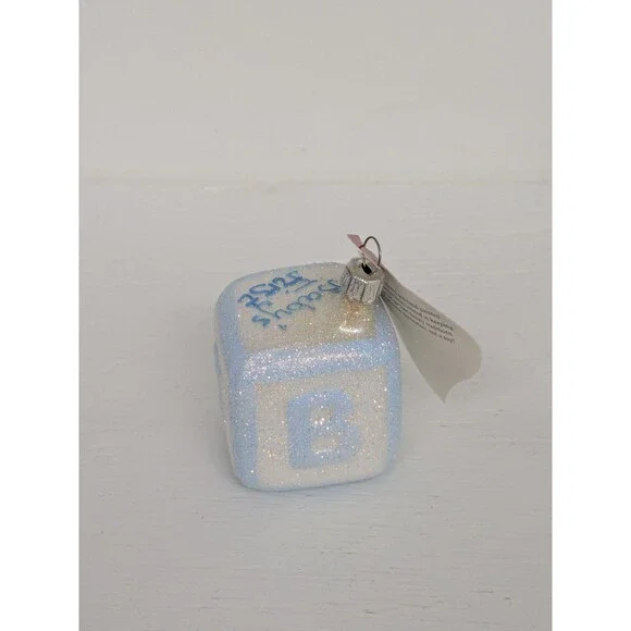 Inge Glas Glass Mouth Blown German Ornaments Baby First Christmas Set Of 3 New - Picture 6 of 16